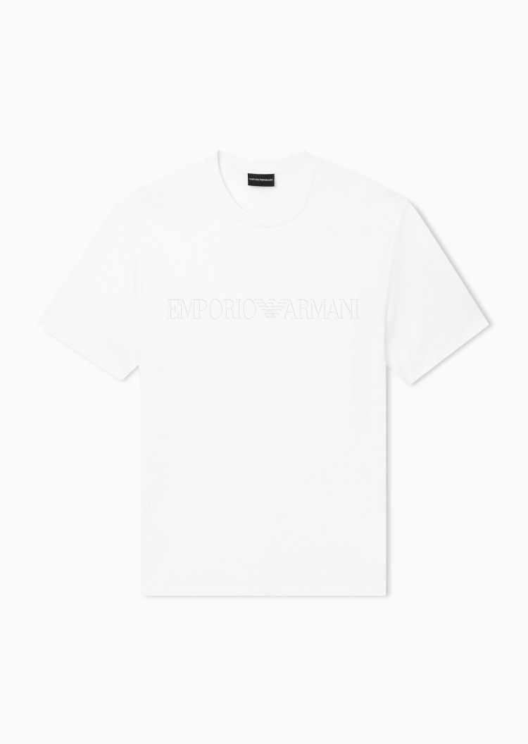 Emporio Armani 男士合身短袖圆领纯色休闲时尚T恤