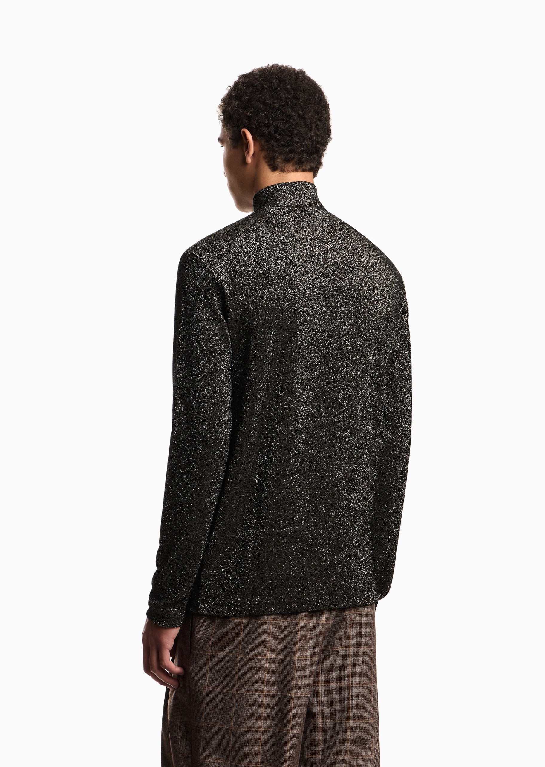 Emporio Armani 易烊千玺同款男士秀场同款高领休闲针织衫