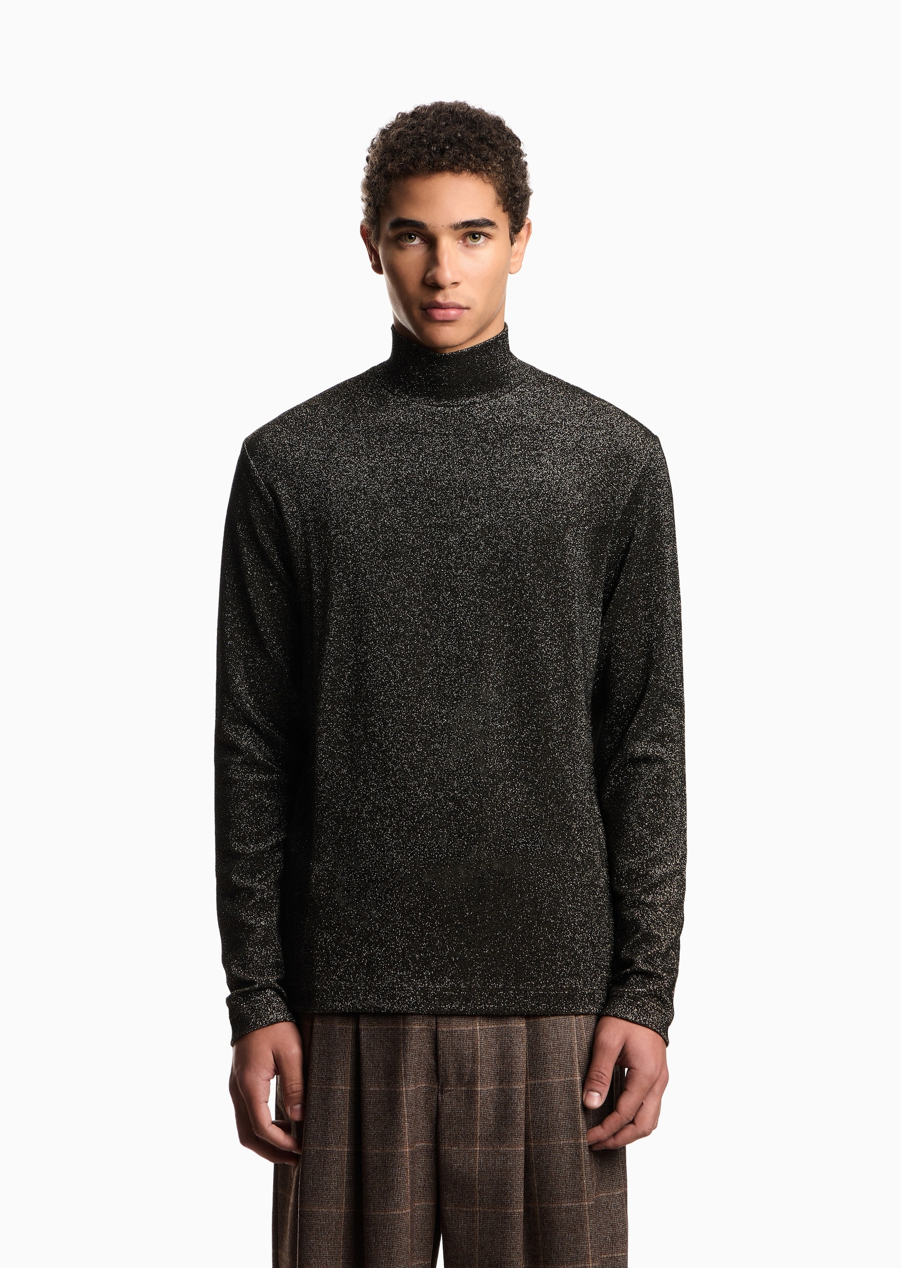 Emporio Armani 易烊千玺同款男士秀场同款高领休闲针织衫