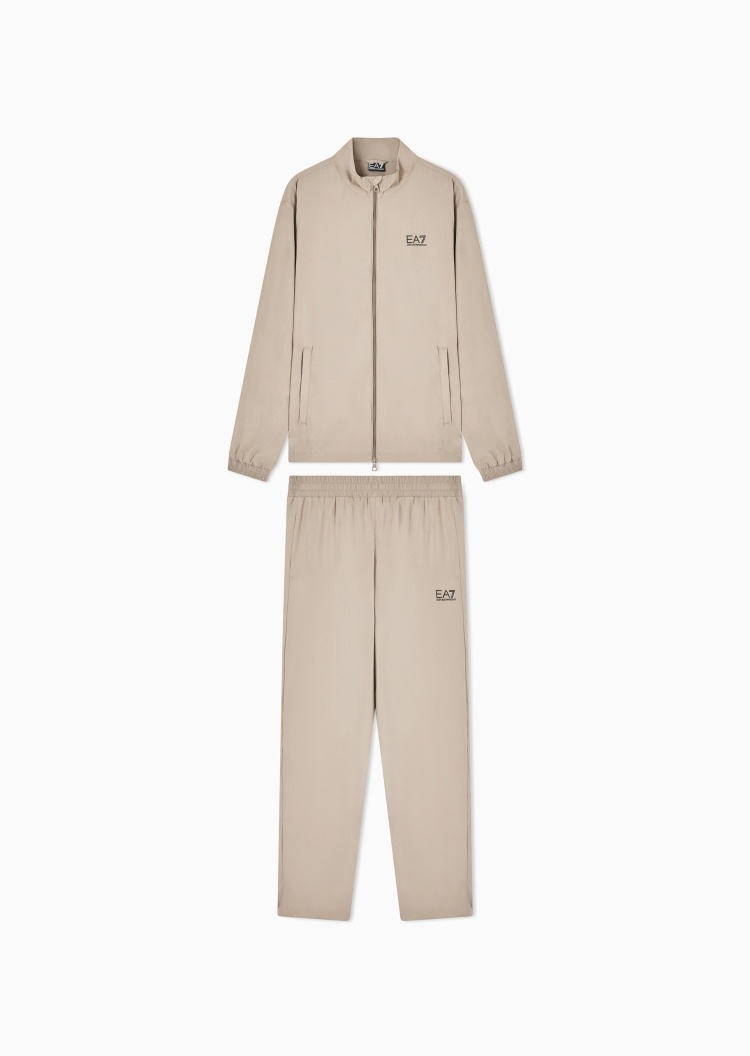 EA7 男士立领开衫长裤拉链门襟印花运动套装