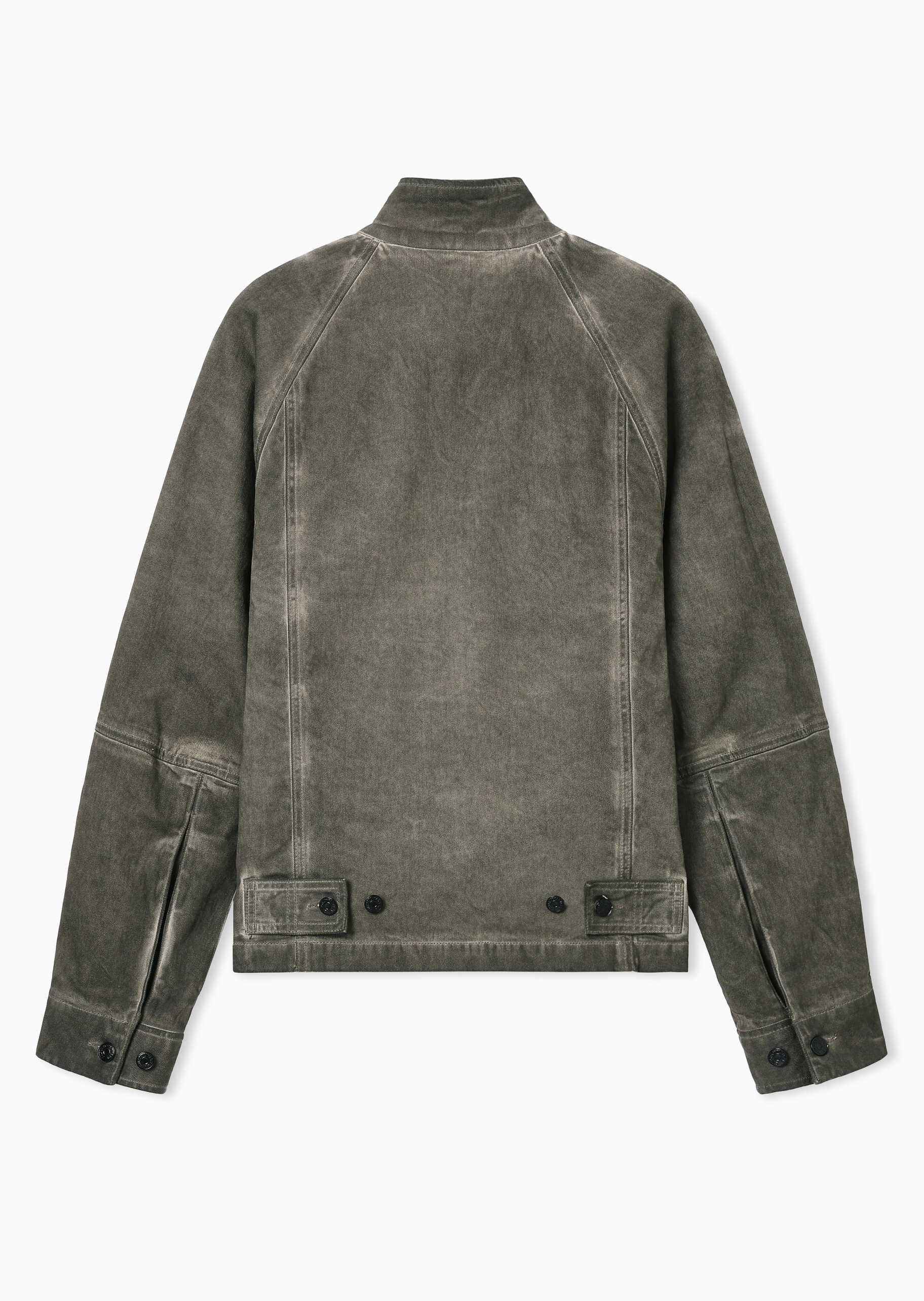 Emporio Armani 男士纯棉长袖立领纽扣门襟牛仔夹克