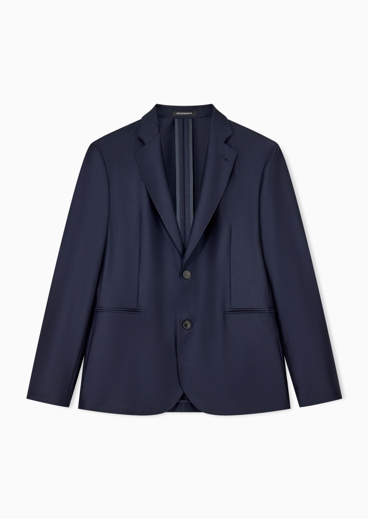 Emporio Armani 男士平驳领商务垂感休闲西服西装外套