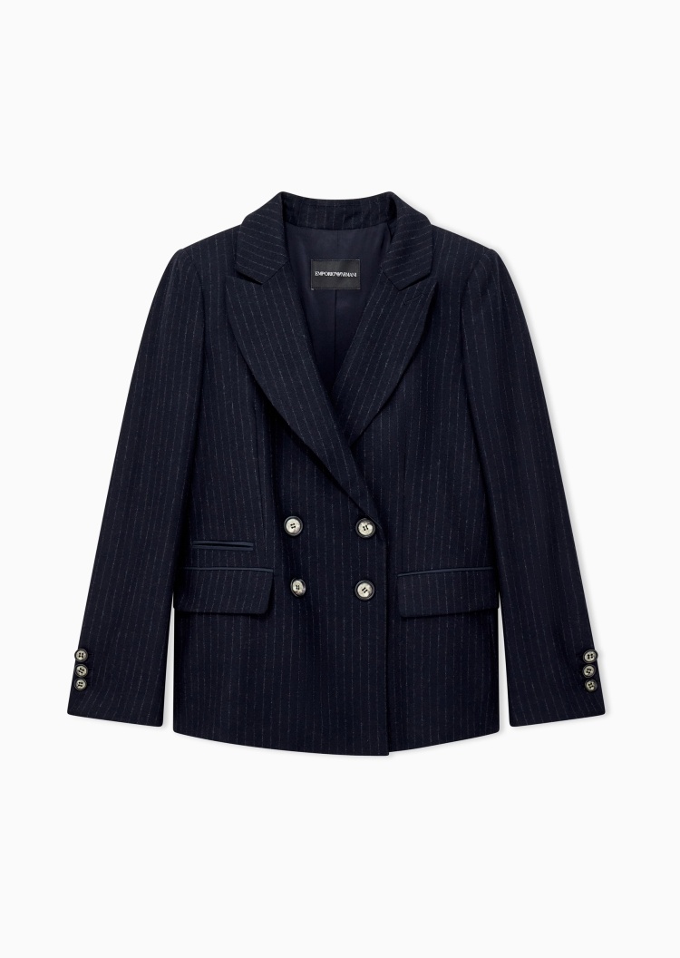 Emporio Armani 女士戗驳领垂感商务正装西服西装外套