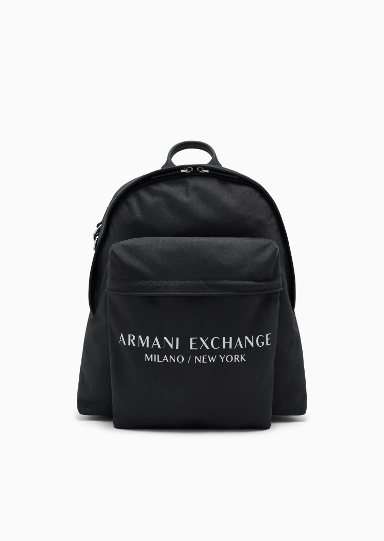 ARMANI EXCHANGE 男士大容量拉链可调节肩带印花手提双肩包