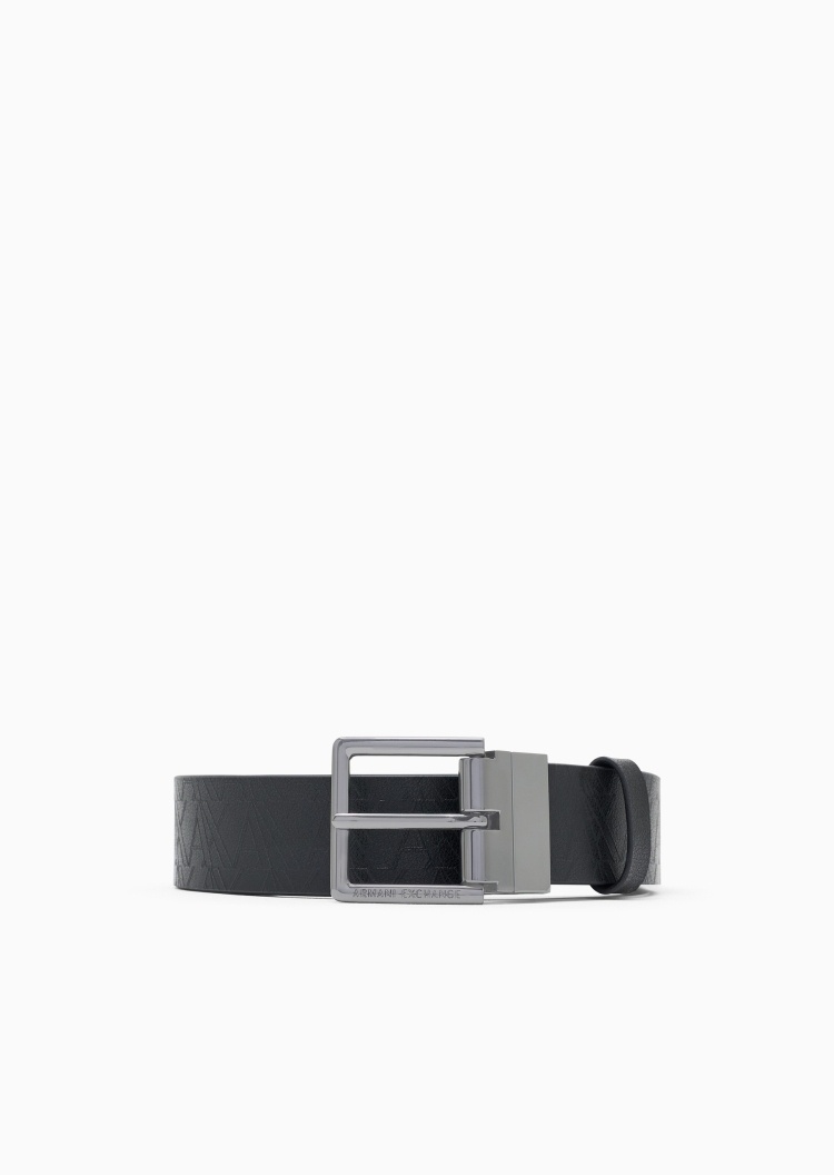 ARMANI EXCHANGE 男士旋转带扣正反两用商务休闲针扣腰带