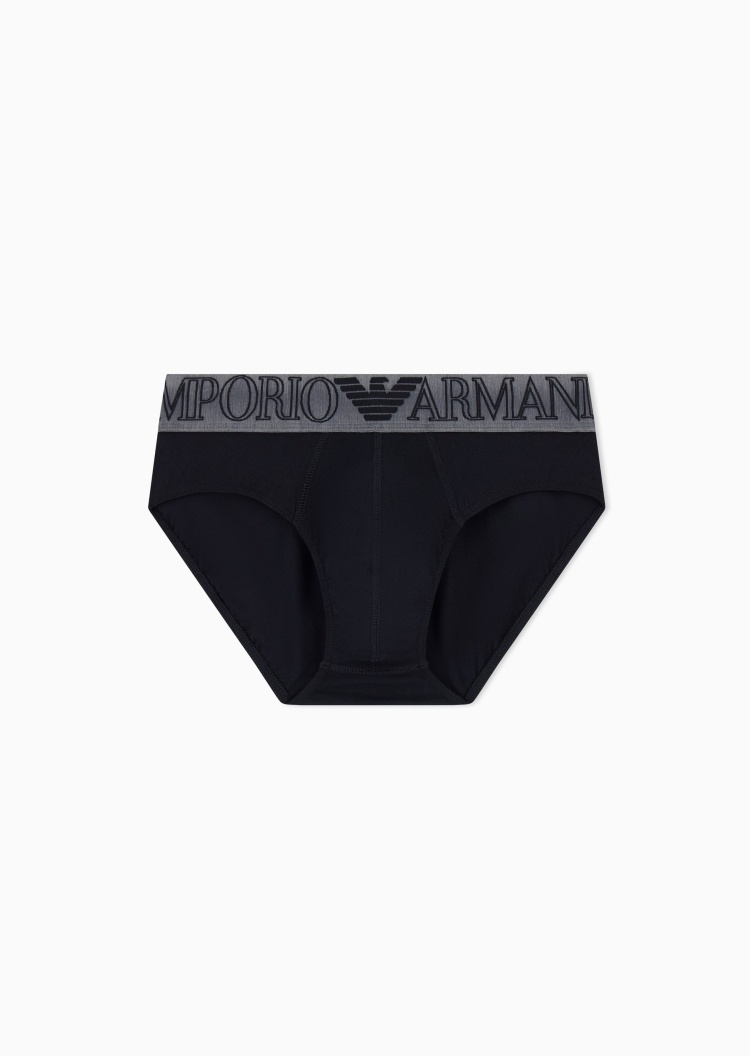 Emporio Armani 男士弹力三角LOGO提花性感内裤