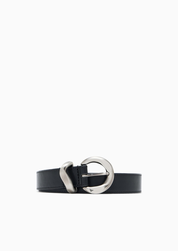 Emporio Armani 女士细款弧形带扣简约休闲秀场同款针扣腰带