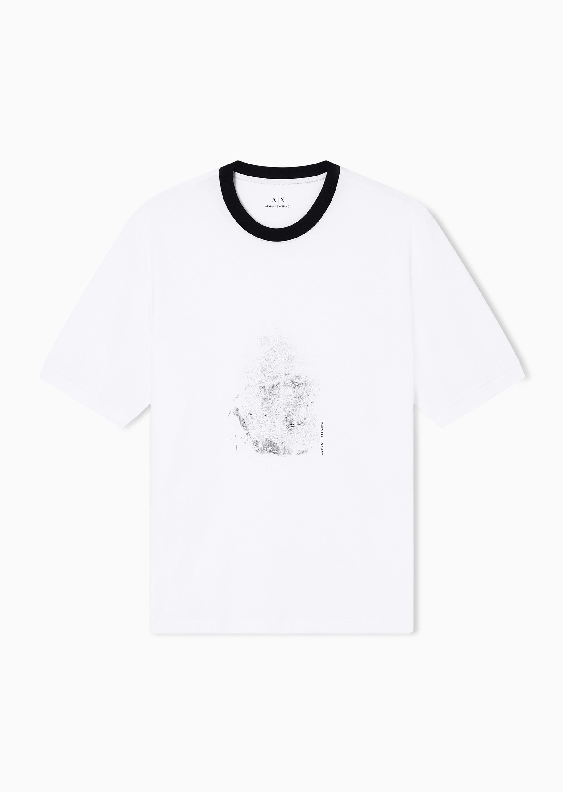 ARMANI EXCHANGE 男士纯棉宽松短袖圆领刺绣T恤衫