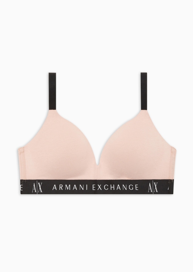 ARMANI EXCHANGE 女士撞色纯棉织带细肩带三角杯内衣文胸