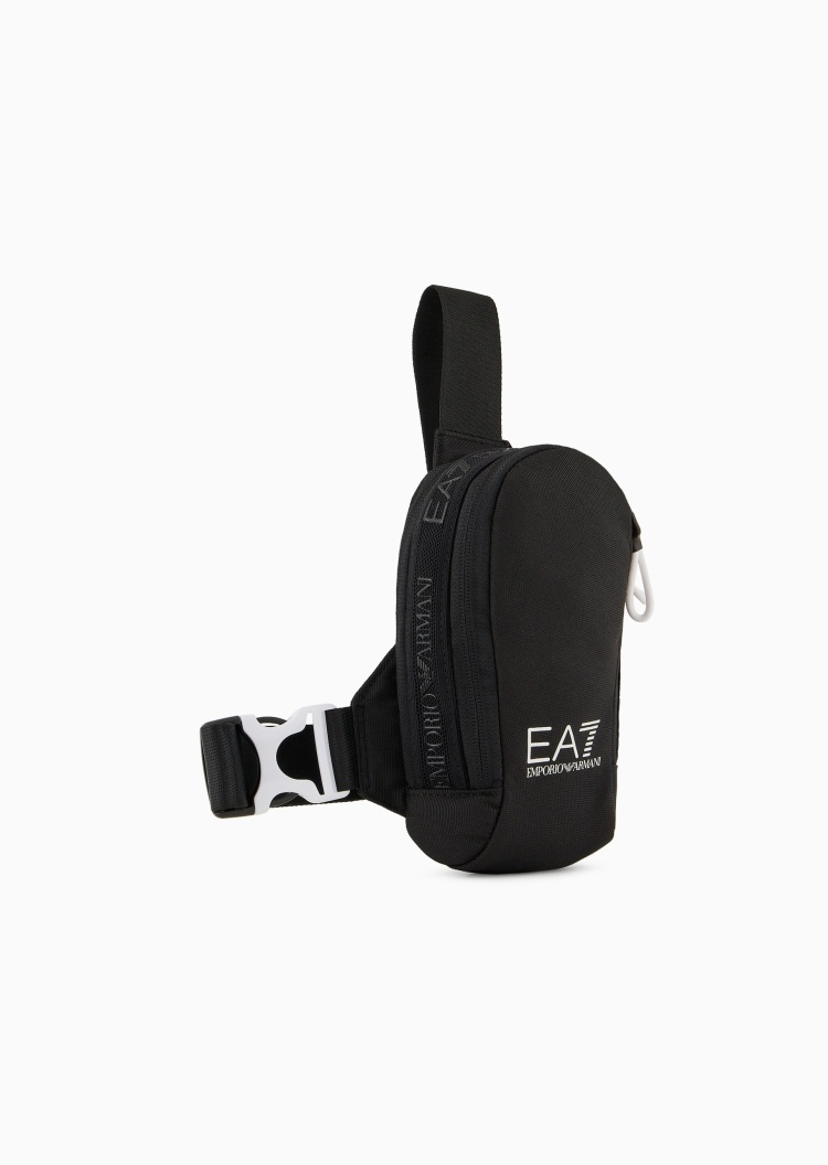 EA7 男士拉链可调节插扣肩带印花运动斜挎包