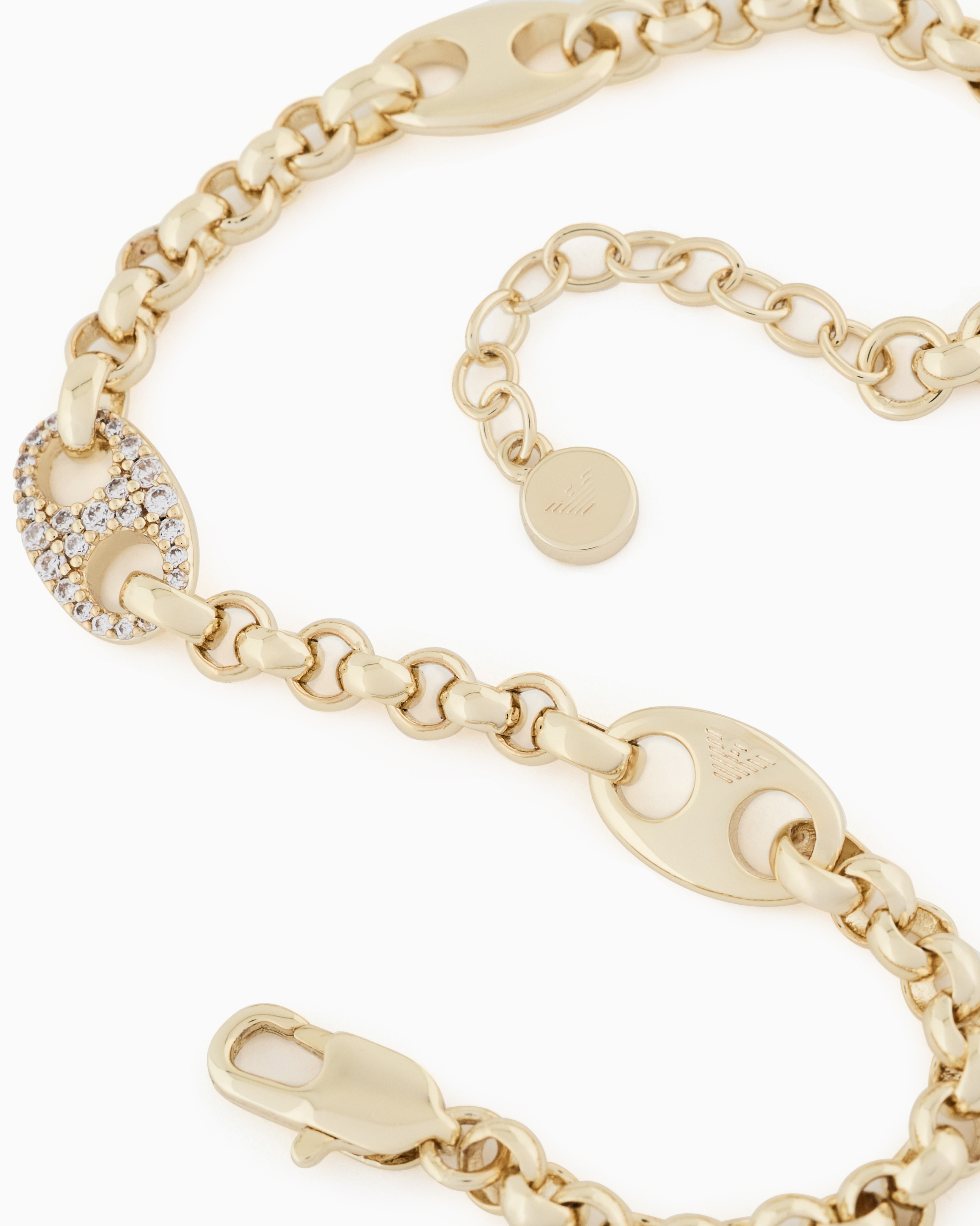 Emporio Armani 女士串联小猪鼻子锆石龙虾扣手链