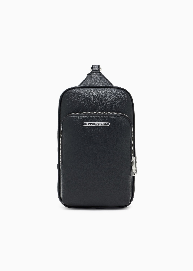 ARMANI EXCHANGE 男士拉链长方形可调节肩带单肩斜挎包