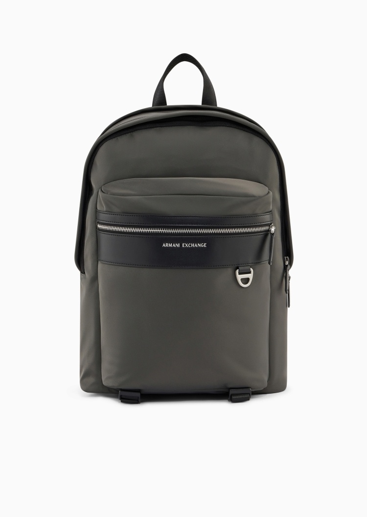 ARMANI EXCHANGE 男士拉链方形可调节肩带休闲商务手提双肩包