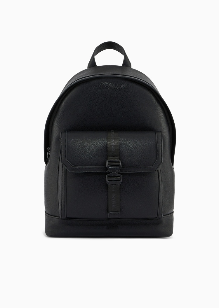 ARMANI EXCHANGE 男士拉链可调节肩带标识织带休闲手提双肩包