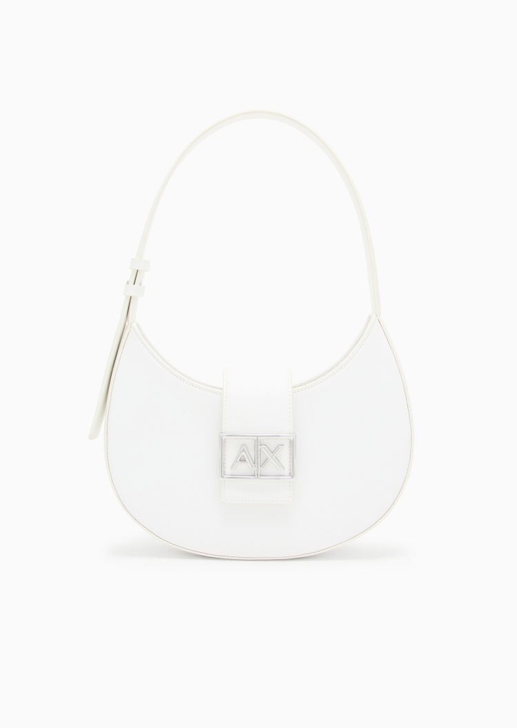 ARMANI EXCHANGE 女士小号拉链Hobo可调节肩带手提单肩包