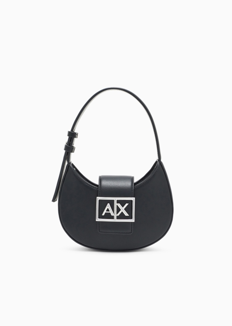 ARMANI EXCHANGE 女士拉链Hobo可调节肩带手提斜挎迷你包