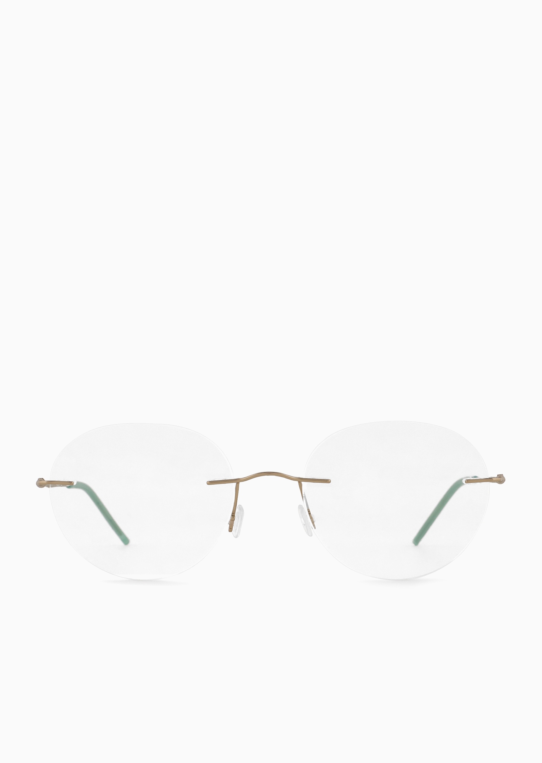 Giorgio Armani 男士圆形无框可配度数优雅光学眼镜