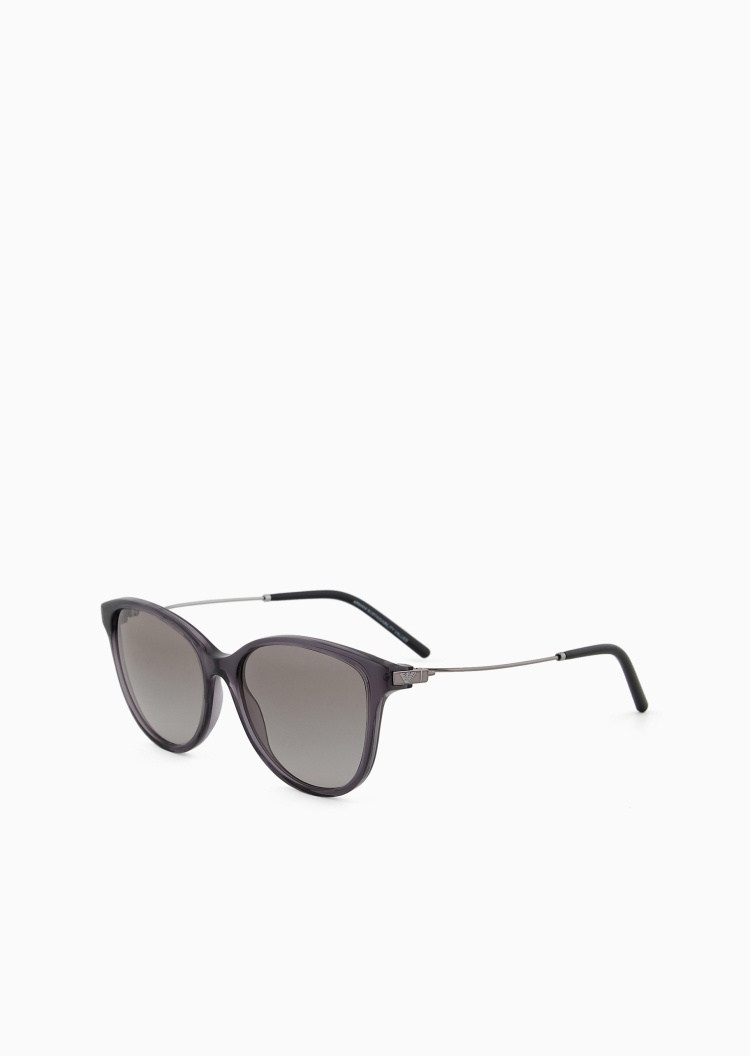 Emporio Armani 女士猫眼形透明边框时尚遮阳太阳眼镜