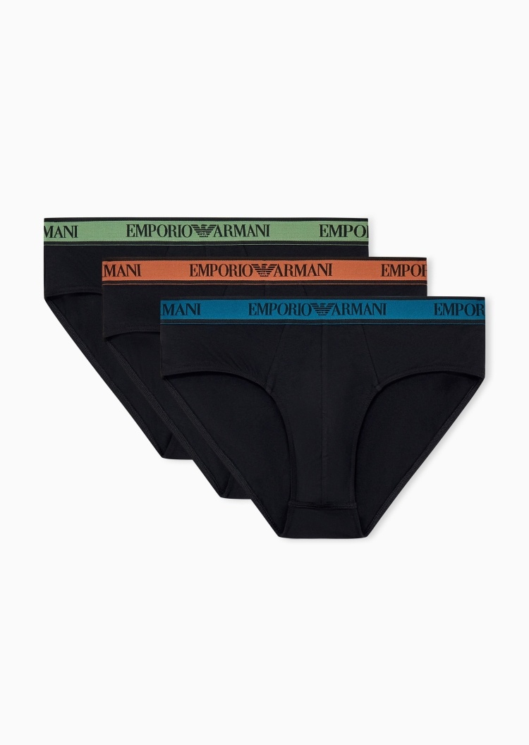Emporio Armani 男士三角三条装礼物轻奢性感内裤套装