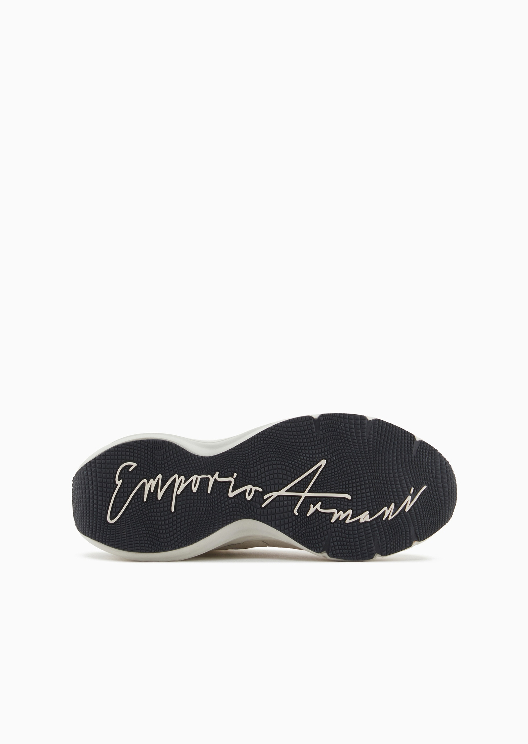 Emporio Armani 女士系带低帮厚底老爹绒面革拼接休闲运动鞋
