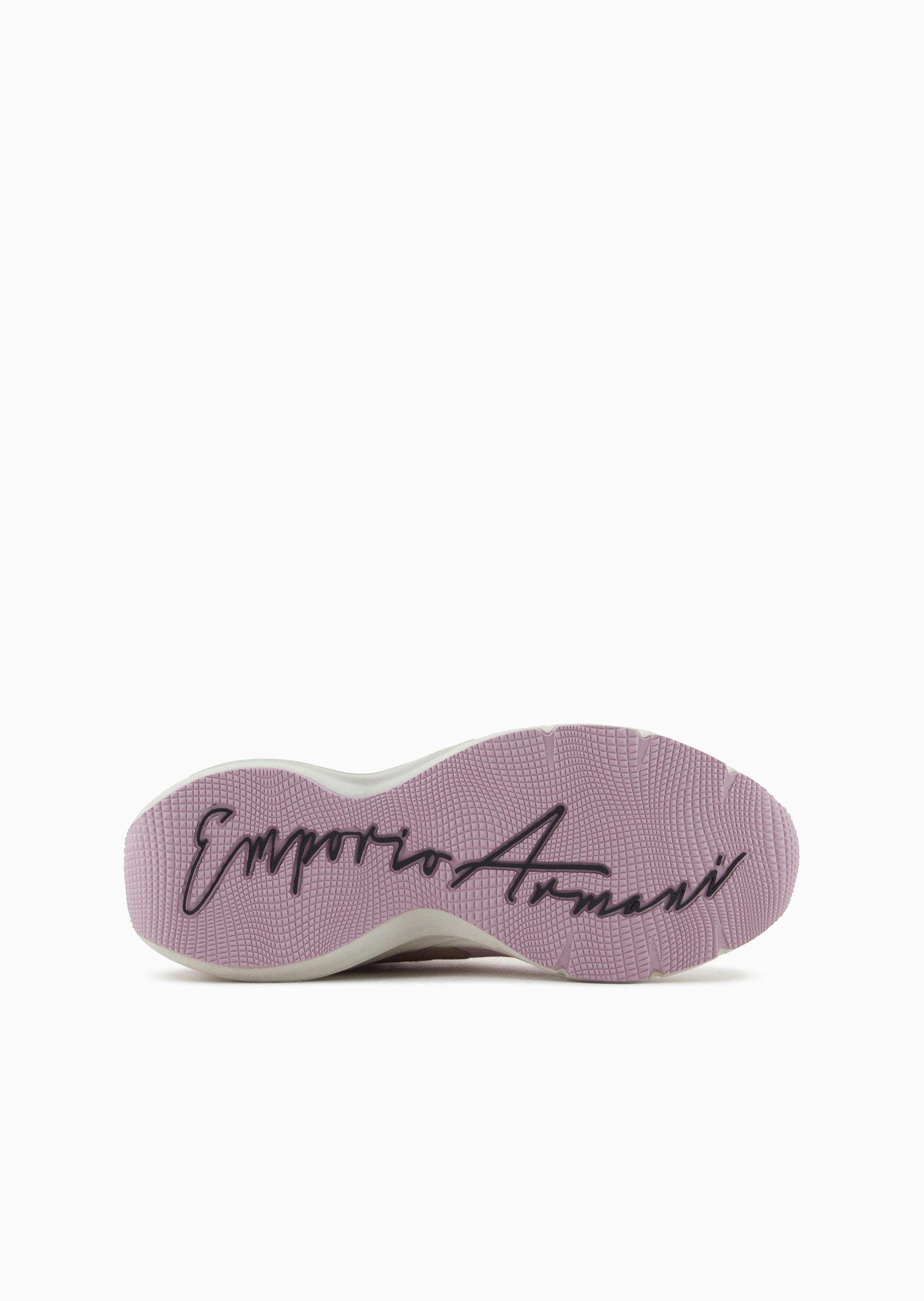 Emporio Armani 女士系带低帮厚底老爹绒面革拼接休闲运动鞋