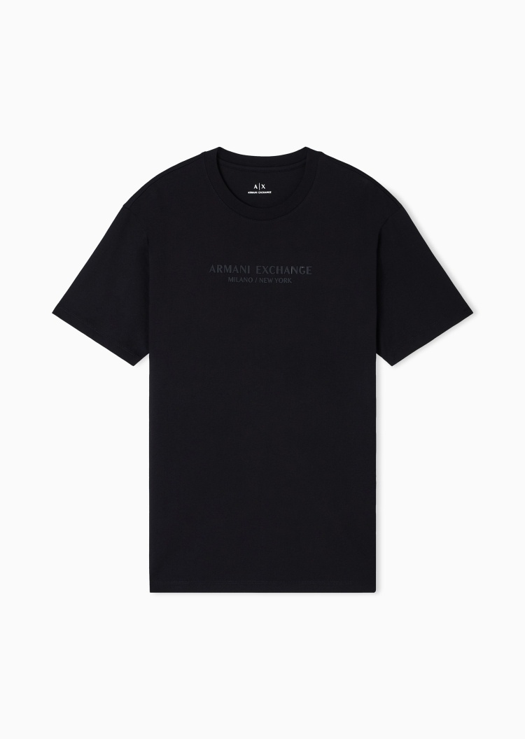 ARMANI EXCHANGE 男士全棉合身短袖圆领正肩纯色T恤