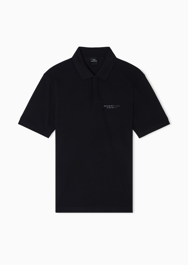 ARMANI EXCHANGE 男士珠地全棉合身短袖翻领Polo衫