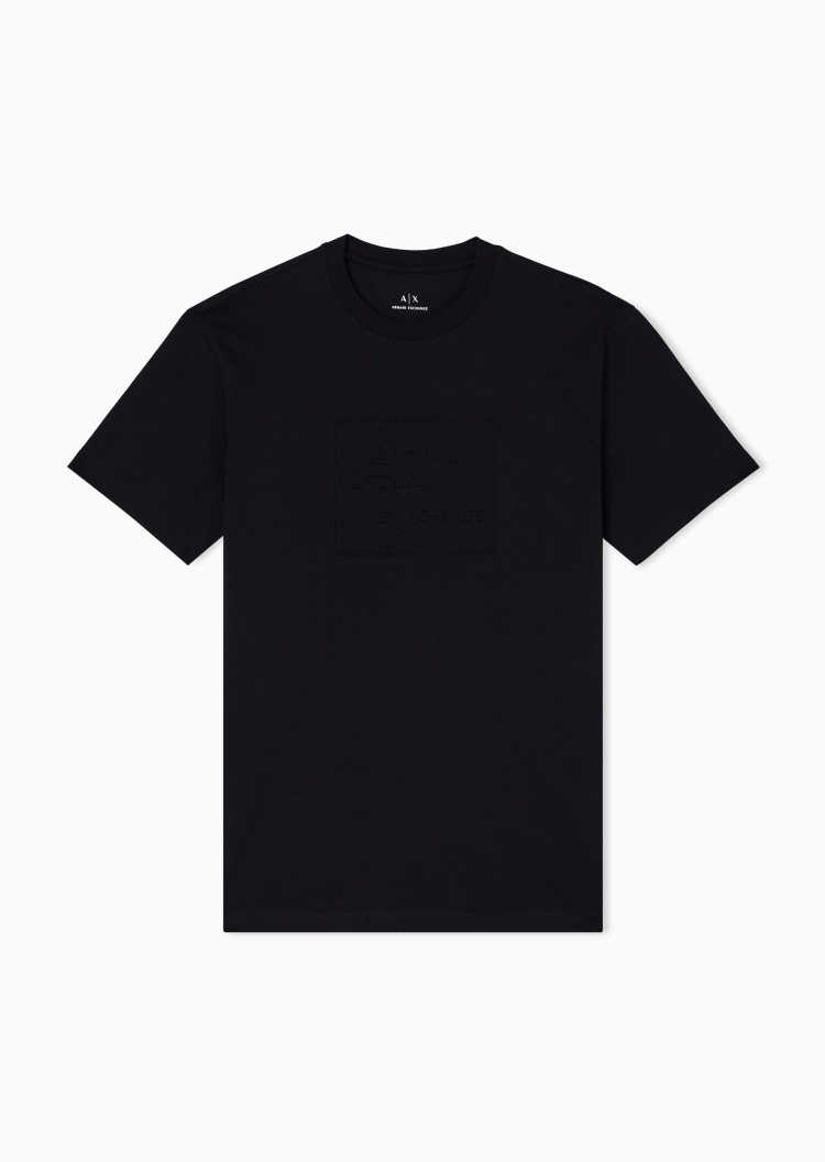 ARMANI EXCHANGE 男士全棉合身短袖圆领正肩纯色T恤