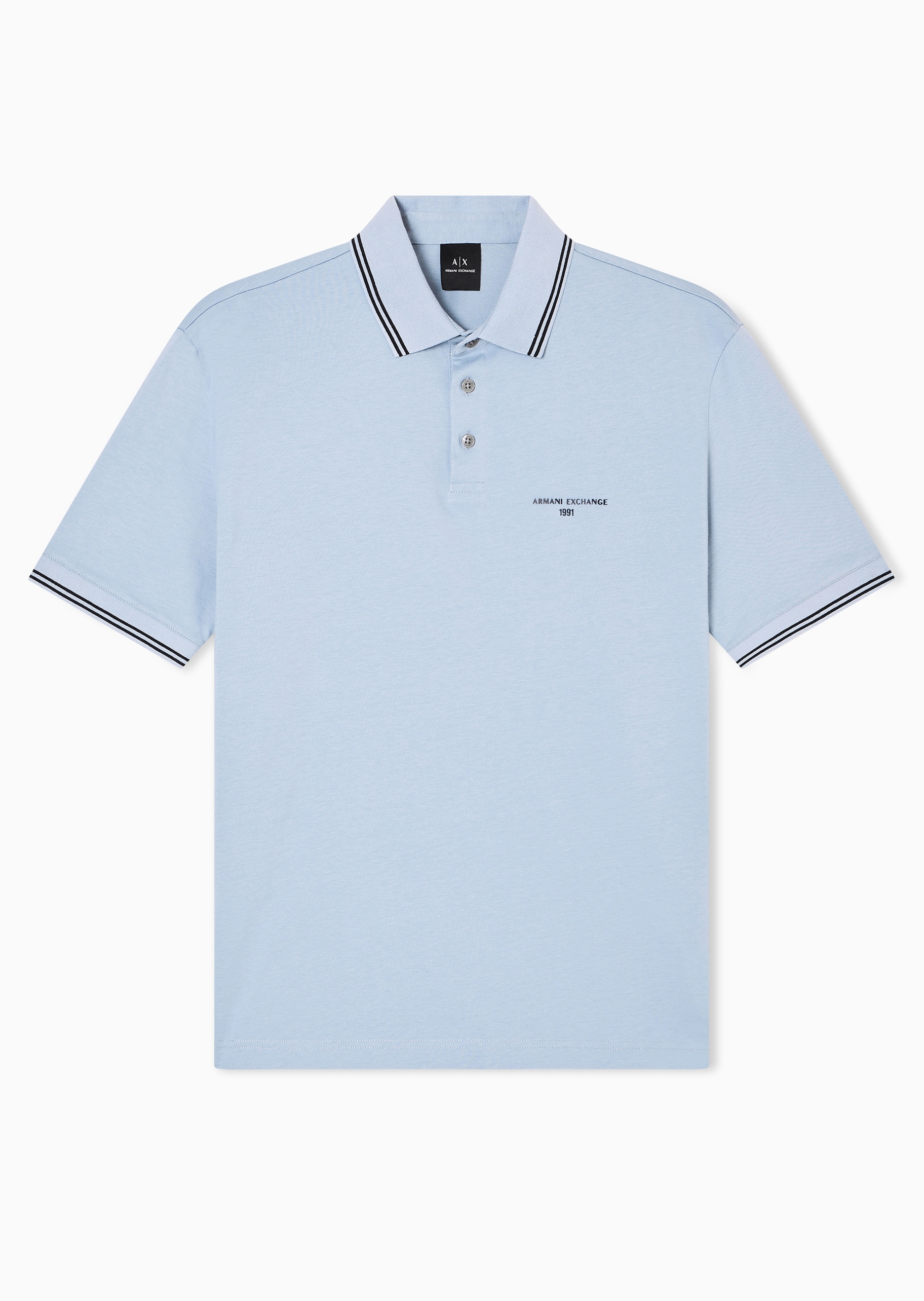 ARMANI EXCHANGE 男士全棉宽松短袖翻领Polo衫