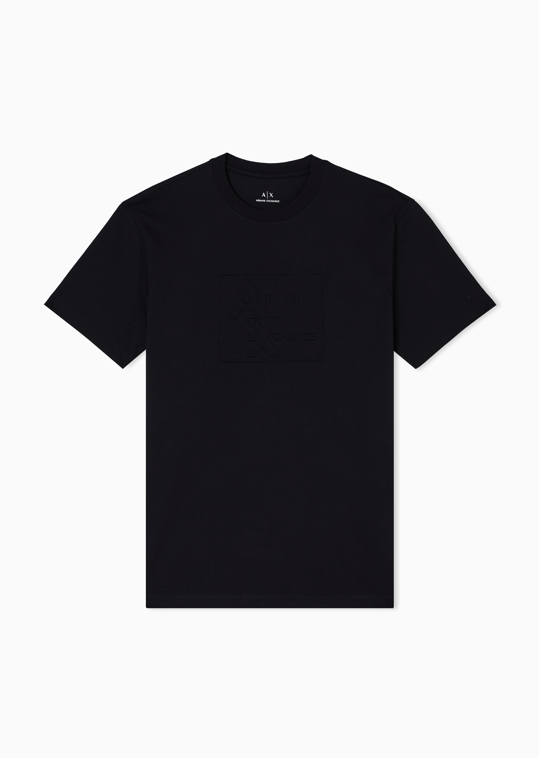ARMANI EXCHANGE 男士全棉合身短袖圆领正肩纯色T恤