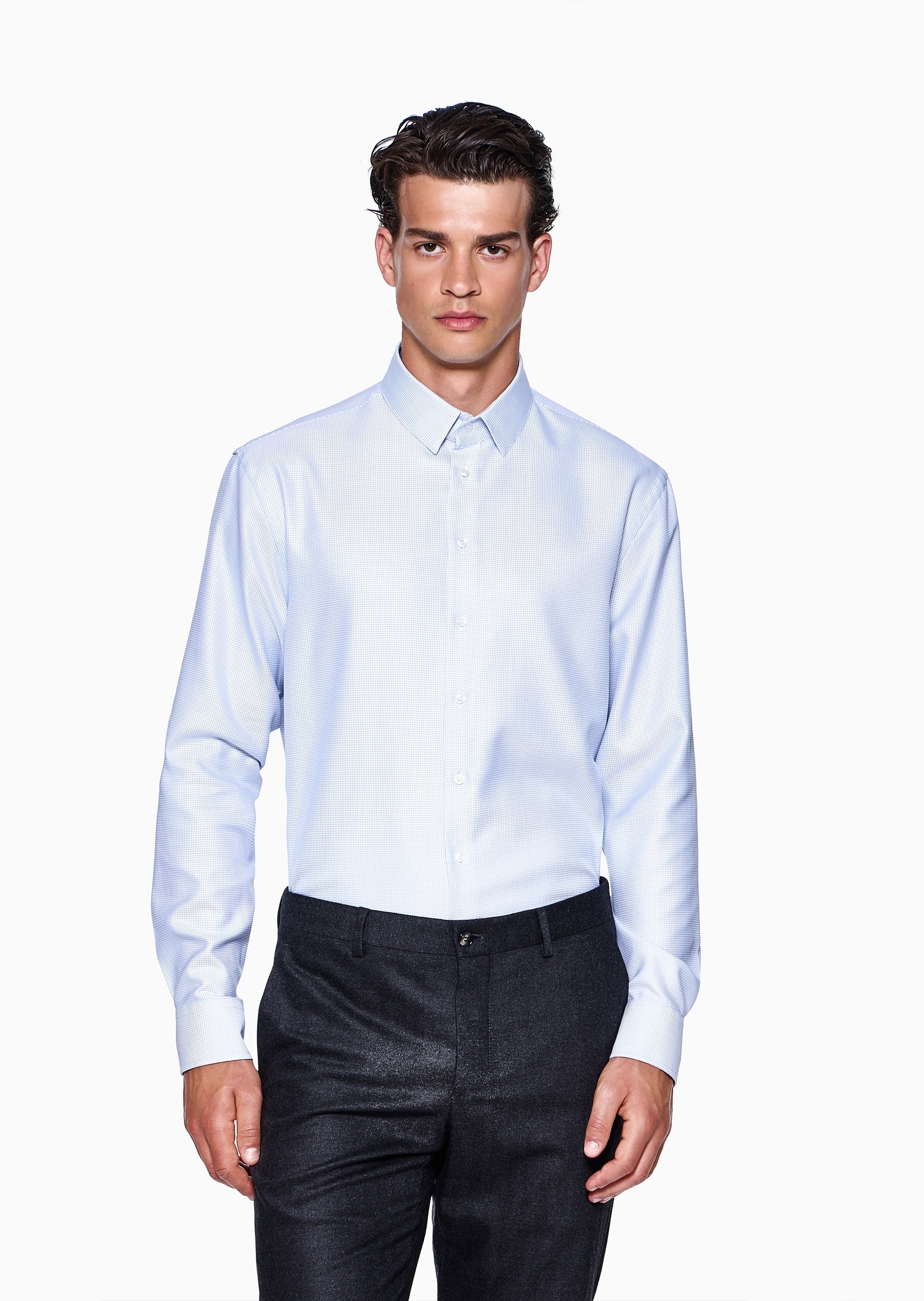 Giorgio Armani 男士纯棉长袖商务休闲西装衬衫上衣