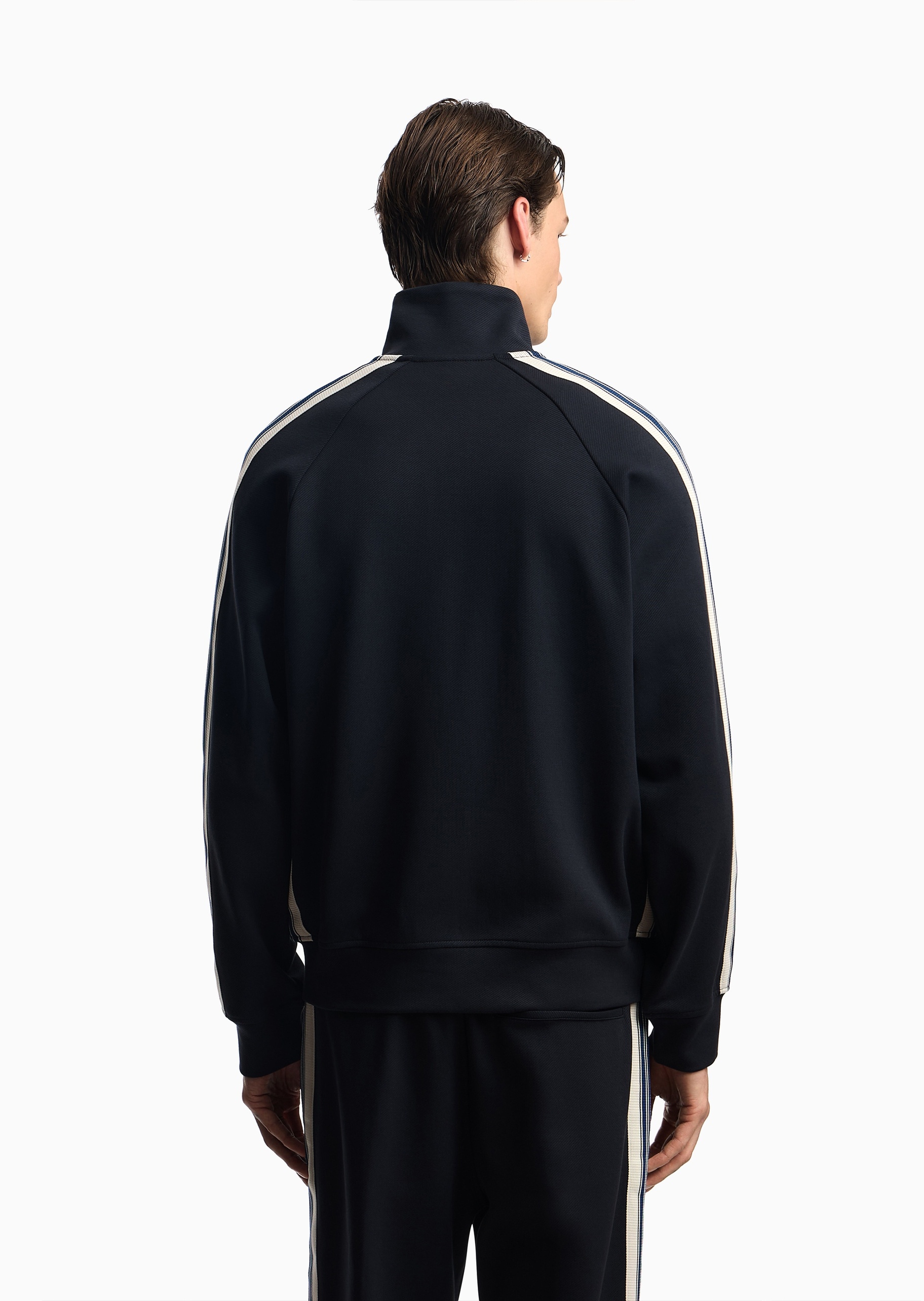 Emporio Armani 男女同款拉链开衫立领卫衣夹克外套