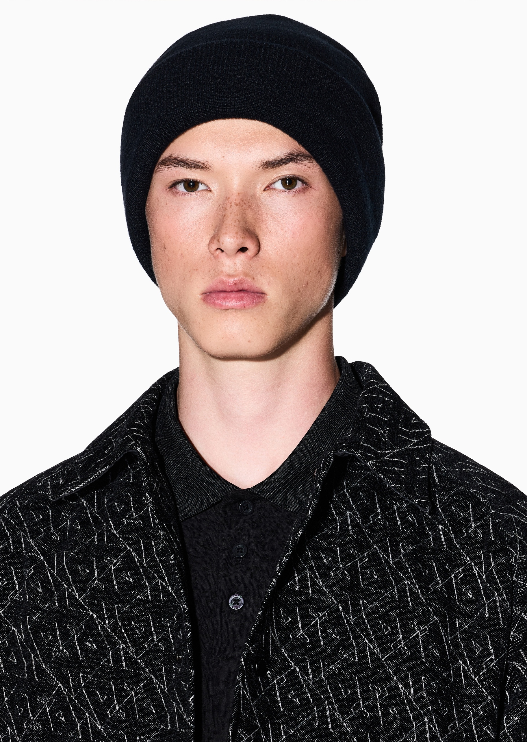 ARMANI EXCHANGE 男士全棉短袖翻领字母提花Polo衫