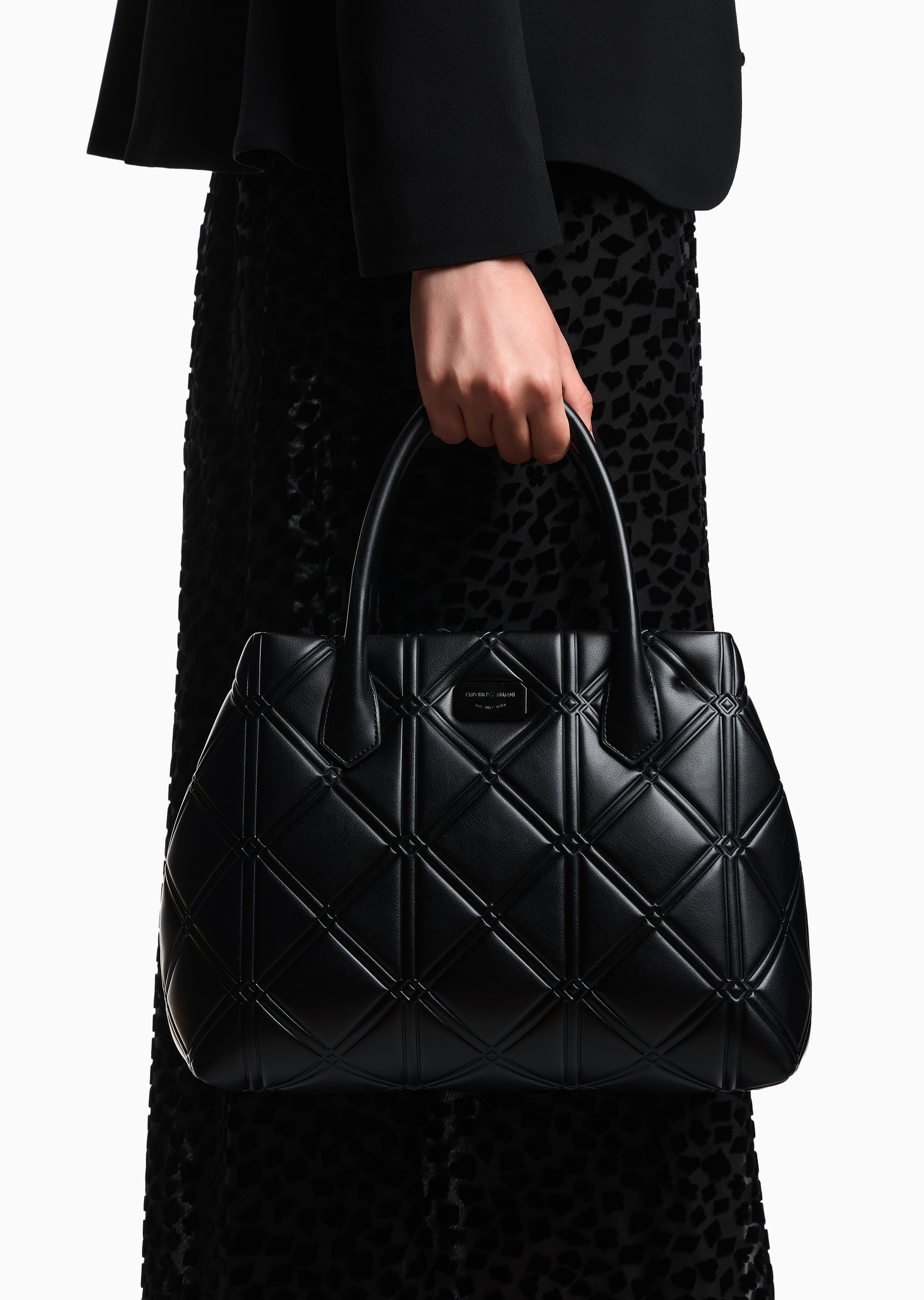 Emporio Armani 女士商务休闲中号单肩手提斜挎托特包