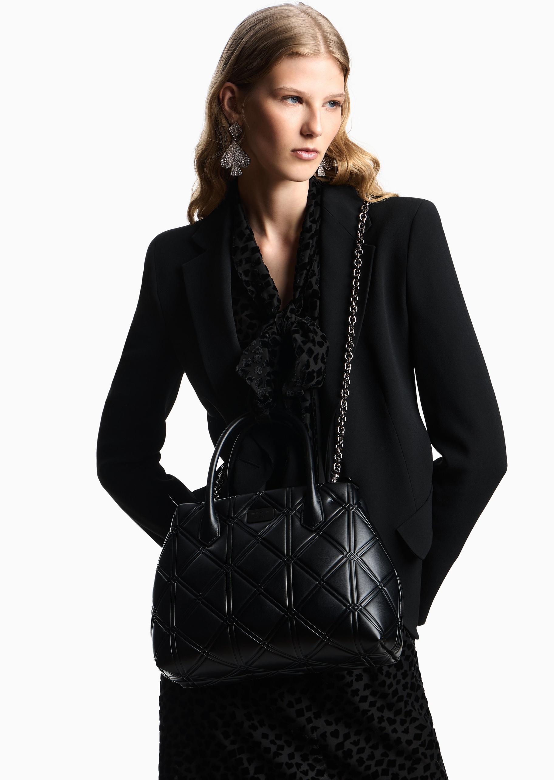 Emporio Armani 女士商务休闲中号单肩手提斜挎托特包