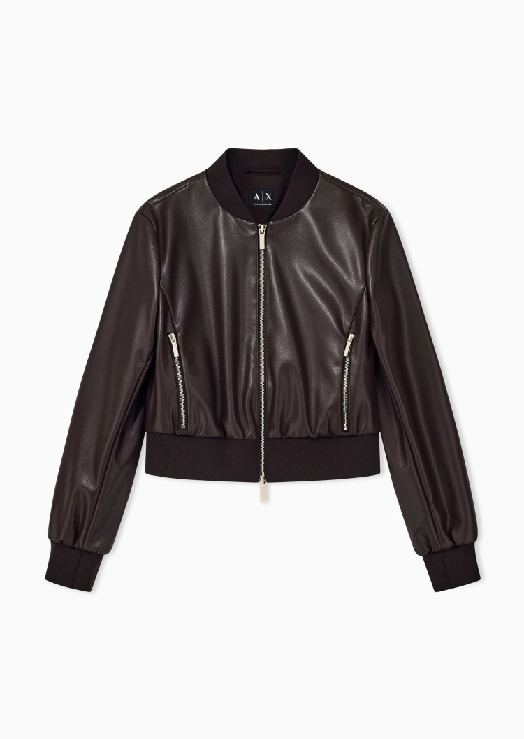 ARMANI EXCHANGE 女士棒球领短款飞行员夹克外套
