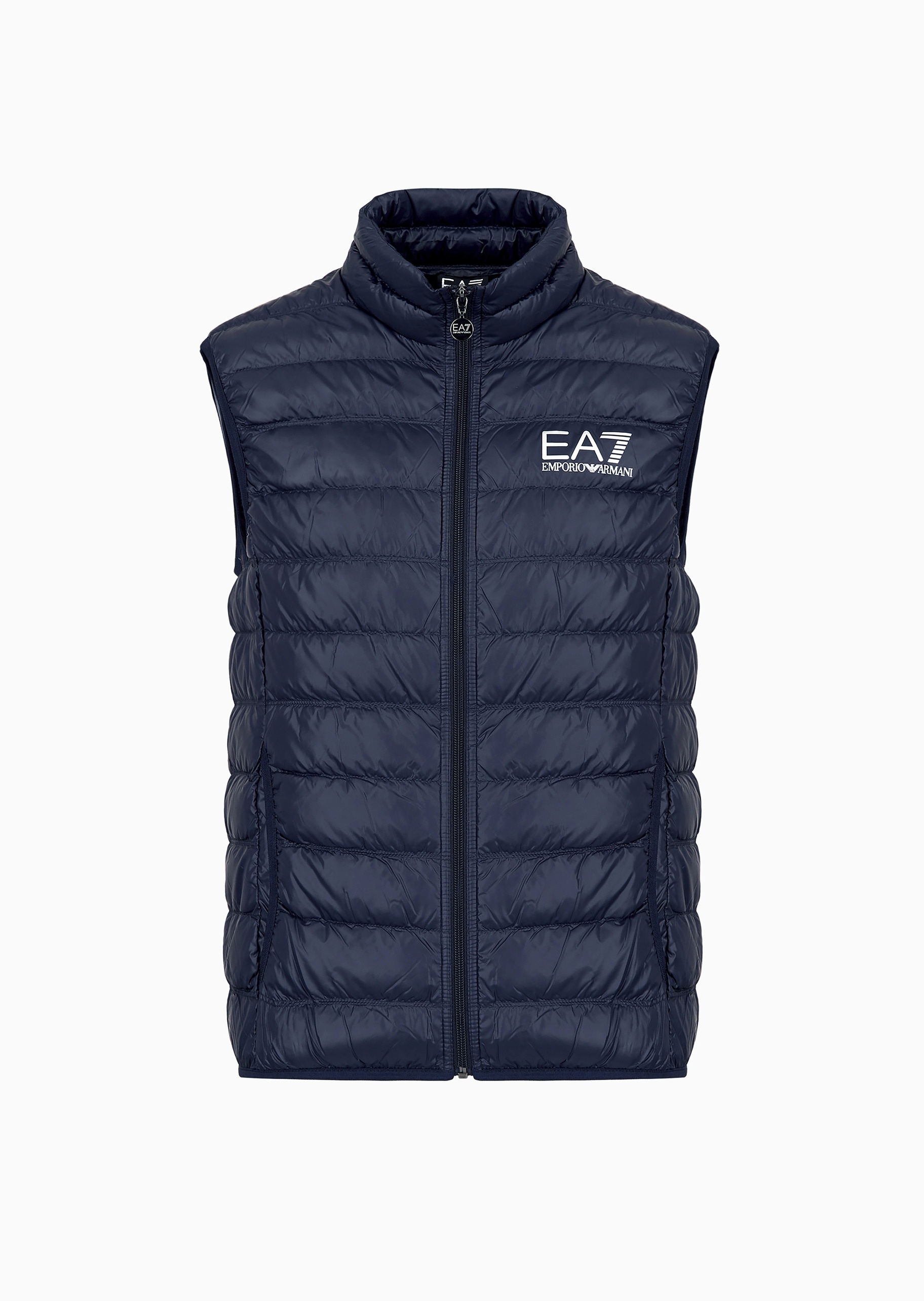 EA7 男女同款短款轻薄无袖立领户外休闲羽绒马甲