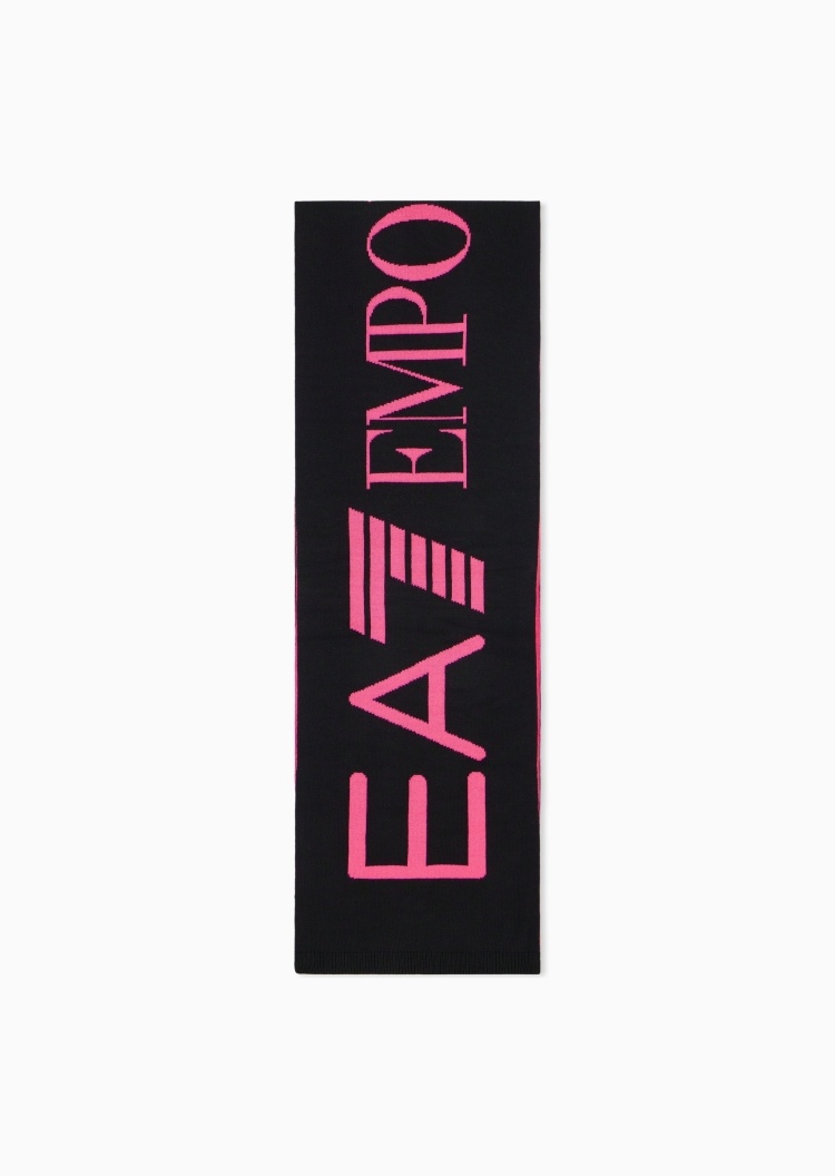 EA7 男女同款长方形撞色提花户外运动围巾