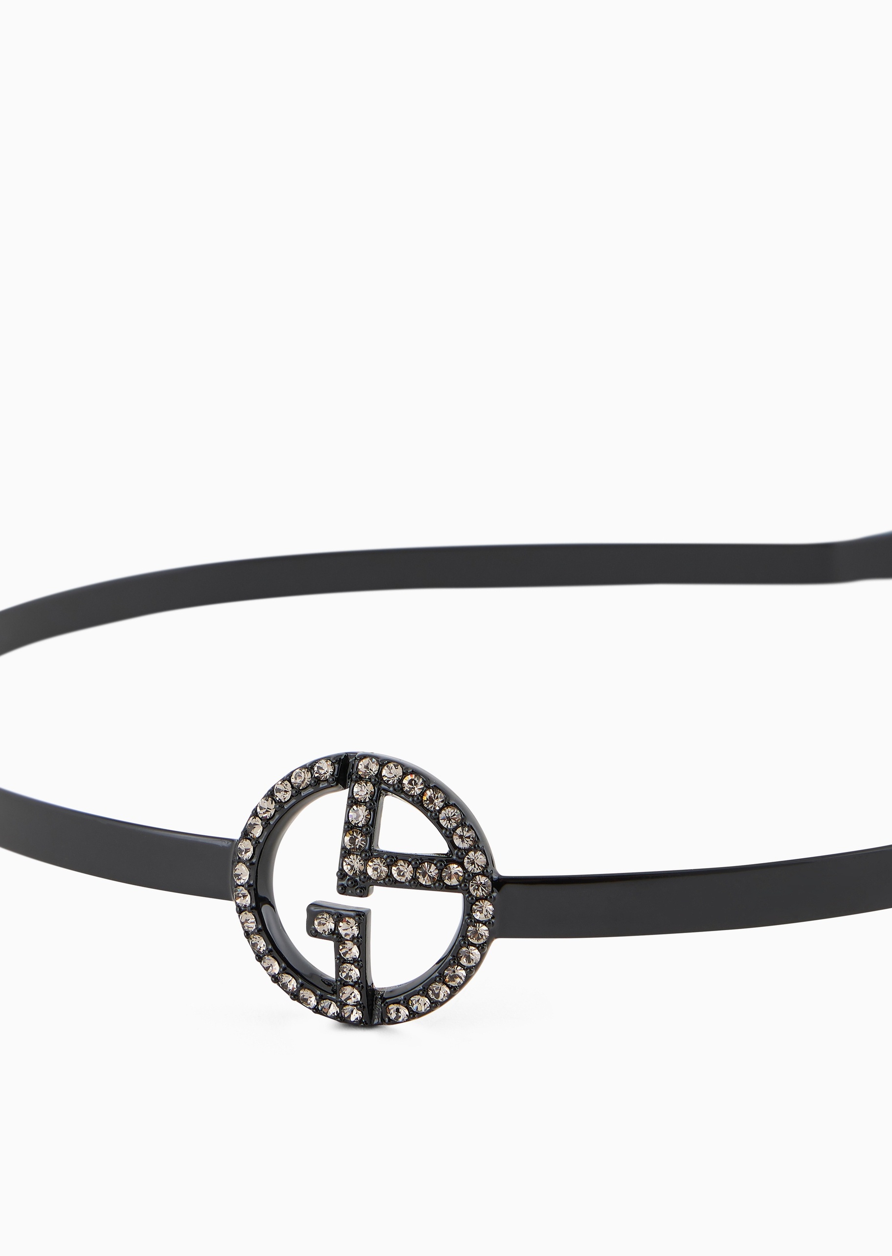 Giorgio Armani 女士镂空LOGO密镶钢质时尚发箍
