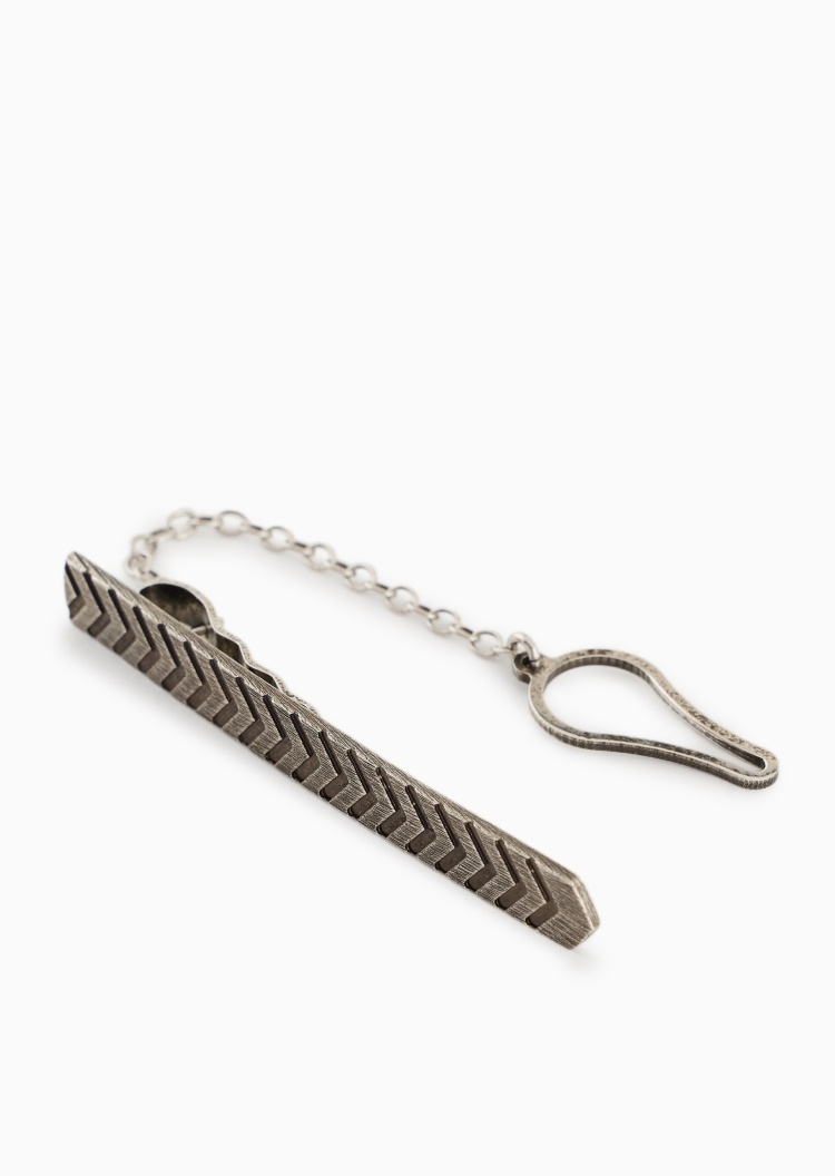 Giorgio Armani 男士银质箭头型复古做旧潮流领带夹礼物