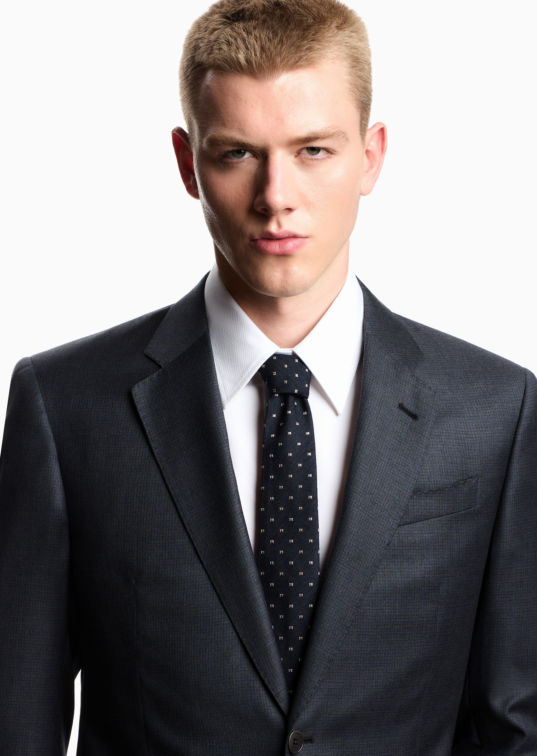 Emporio Armani 男士提花商务轻奢正装领带配饰礼物