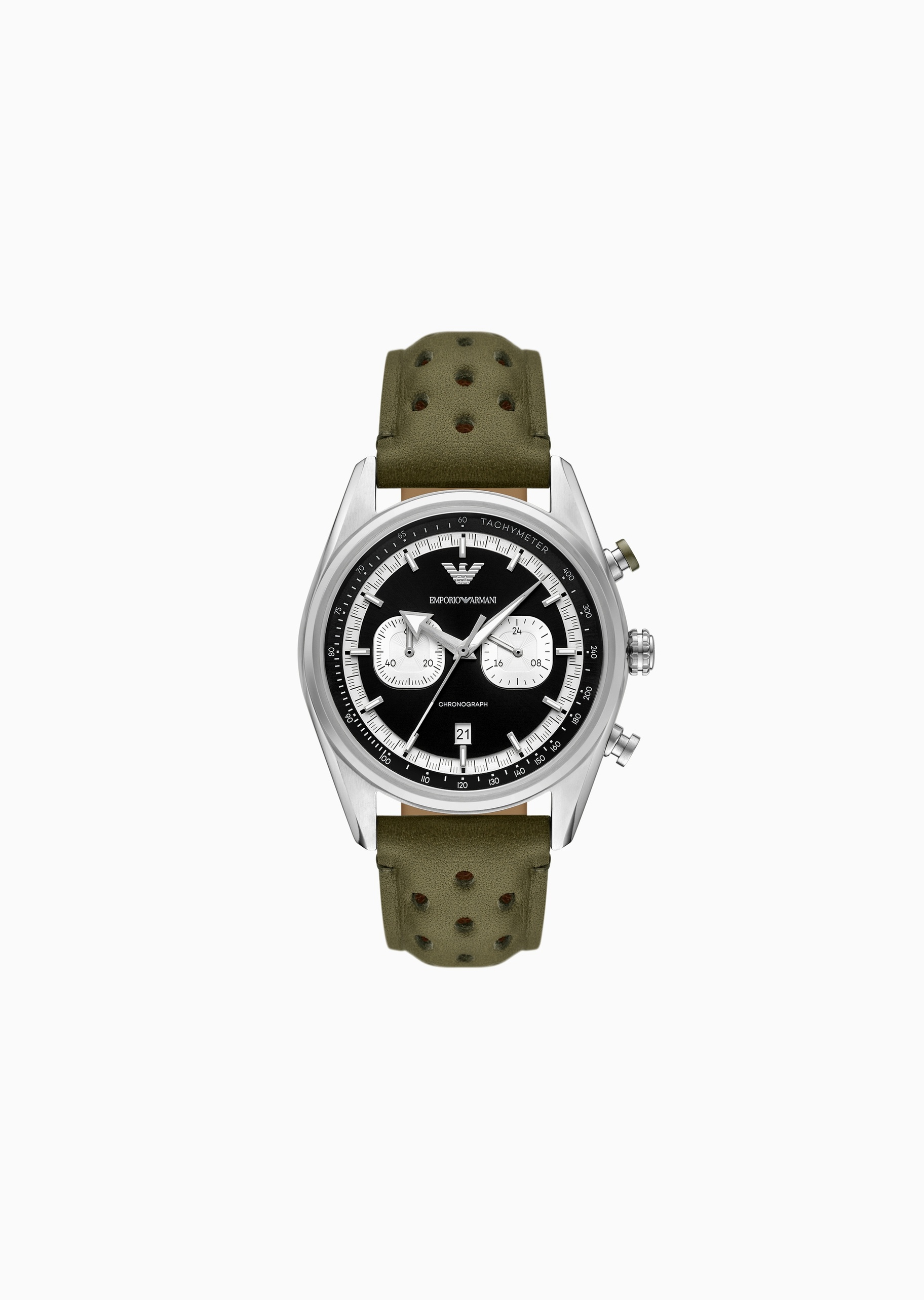 Emporio Armani 男士熊猫眼夜光月相表石英手表腕表