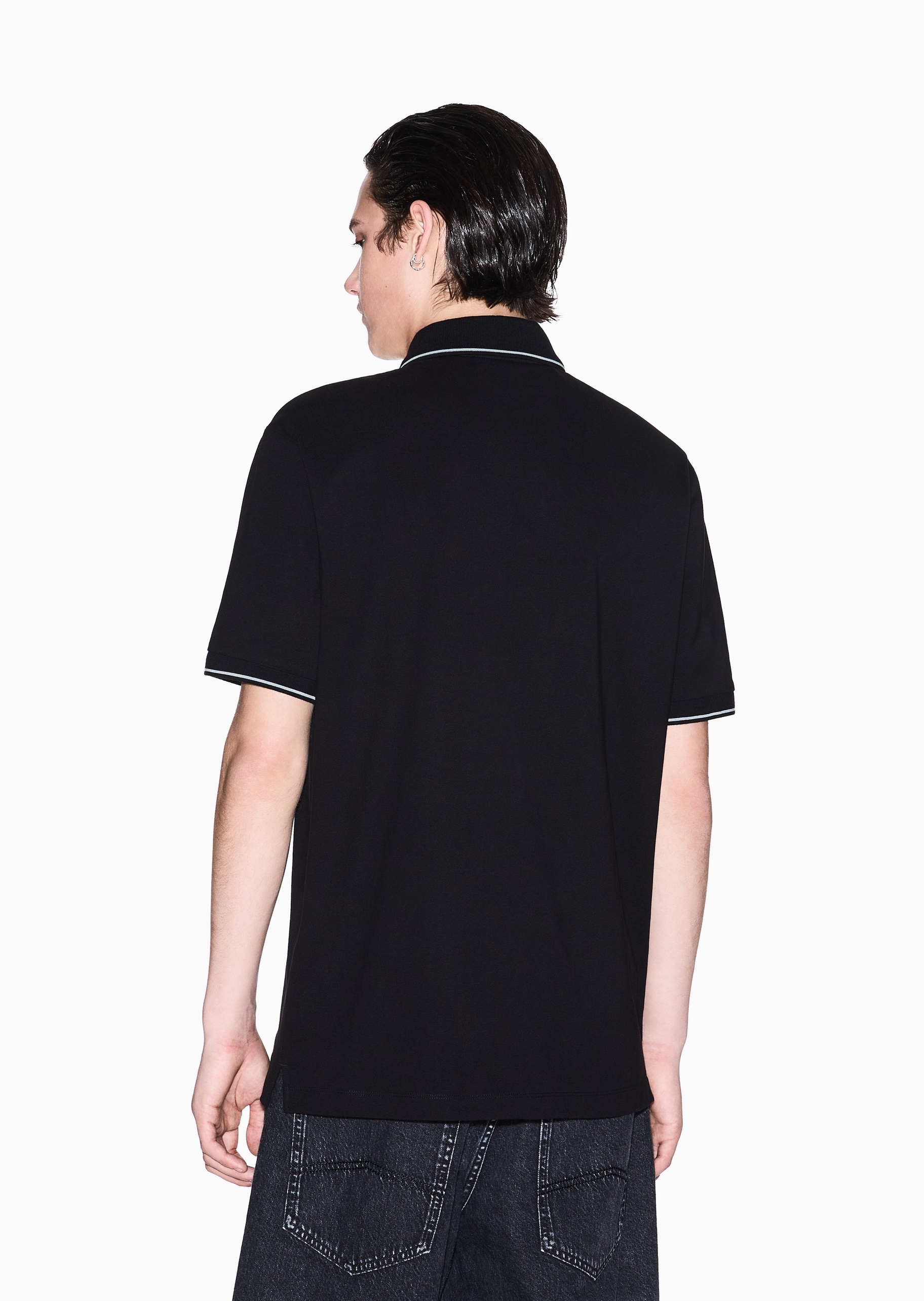 ARMANI EXCHANGE 男士全棉合身短袖翻领休闲商务Polo衫