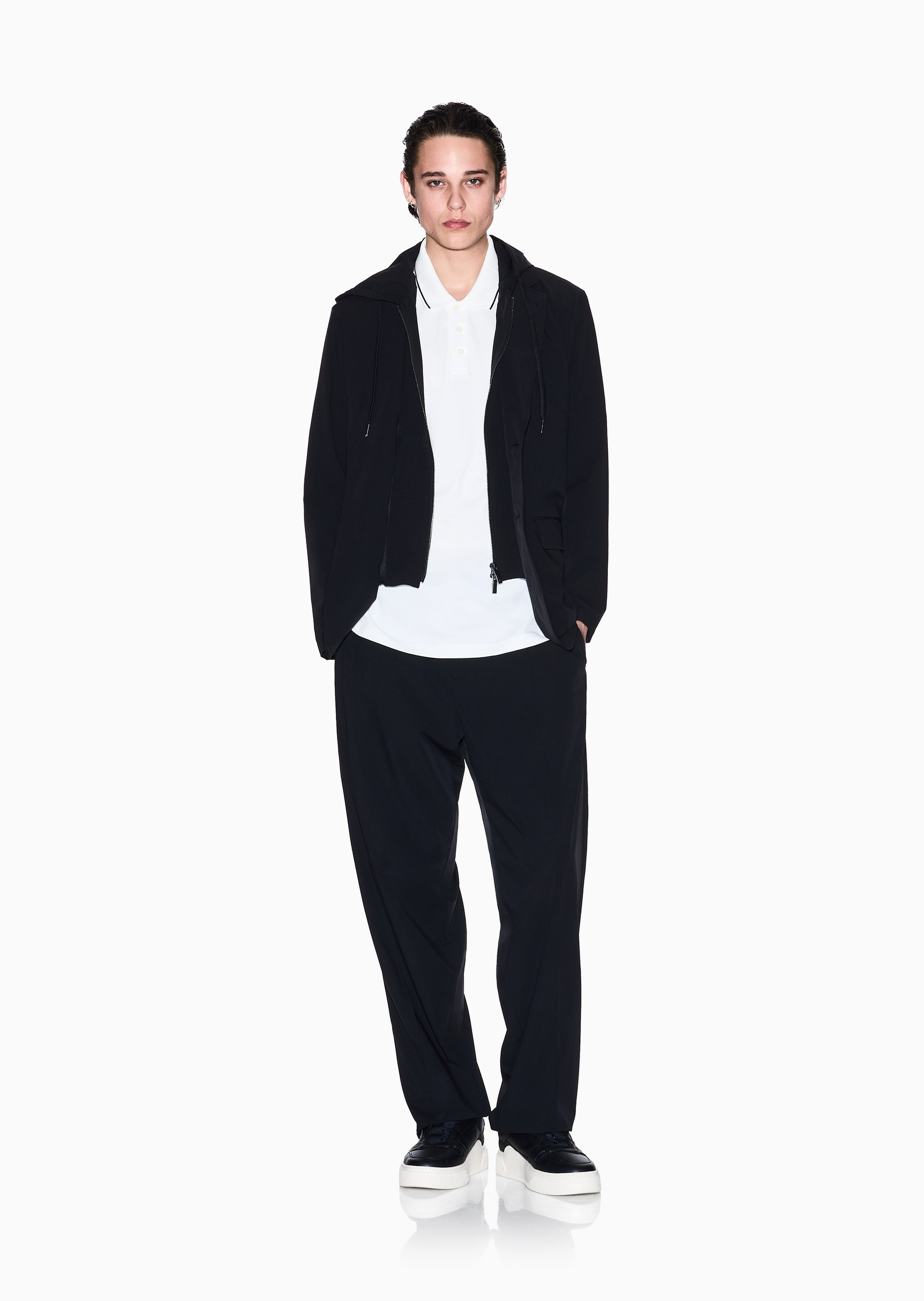 ARMANI EXCHANGE 男士全棉合身短袖翻领休闲商务Polo衫