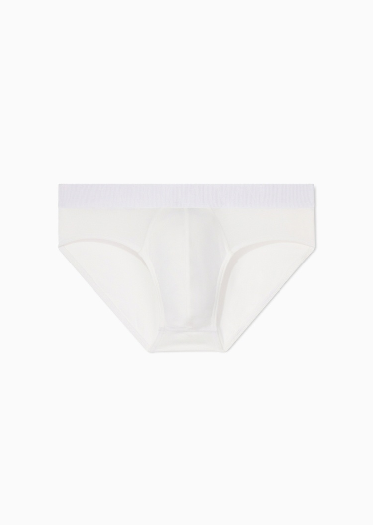 Giorgio Armani 男士莫代尔弹力三角性感LOGO腰边内裤