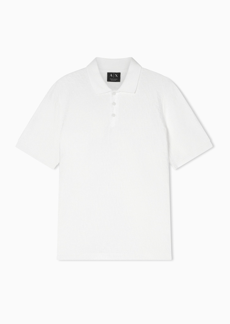 ARMANI EXCHANGE 男士短袖翻领正肩肌理感Polo衫