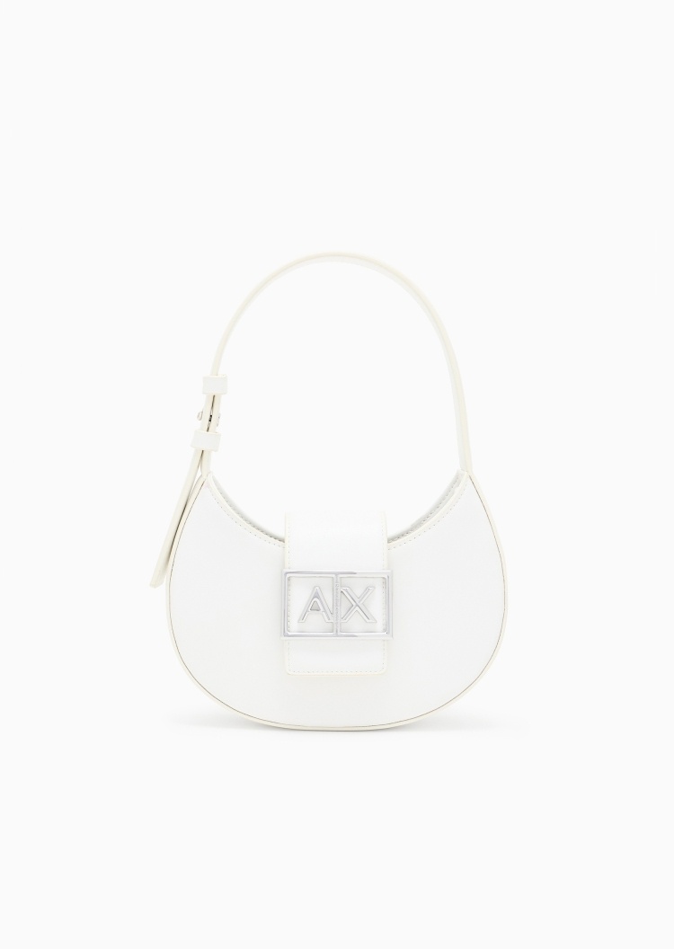 ARMANI EXCHANGE 女士拉链Hobo可调节肩带手提斜挎迷你包