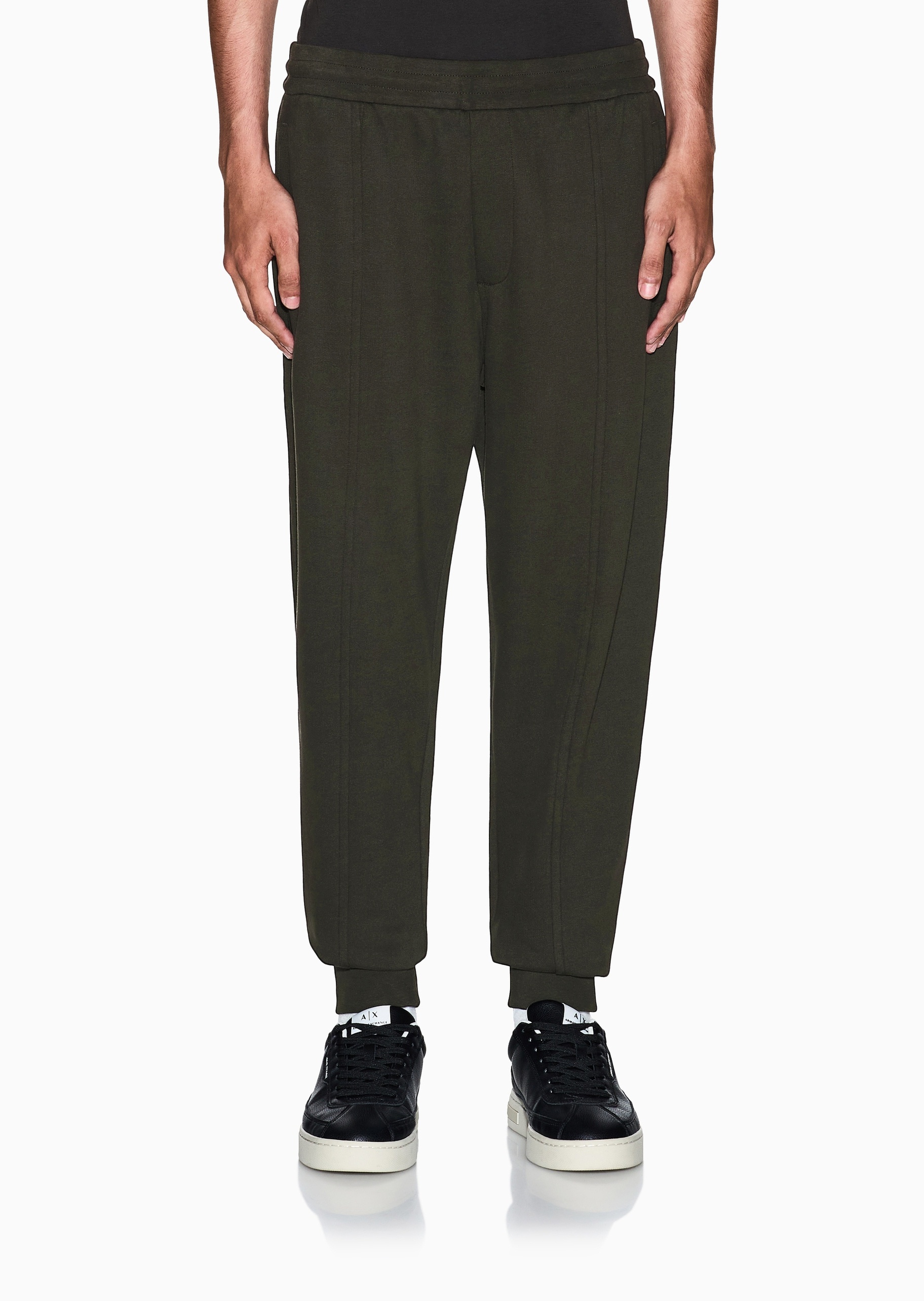 ARMANI EXCHANGE 男士纯棉重磅宽松休闲运动卫裤长裤