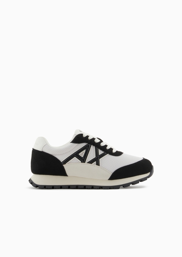 ARMANI EXCHANGE 女士系带低帮字母贴片复古跑鞋运动鞋