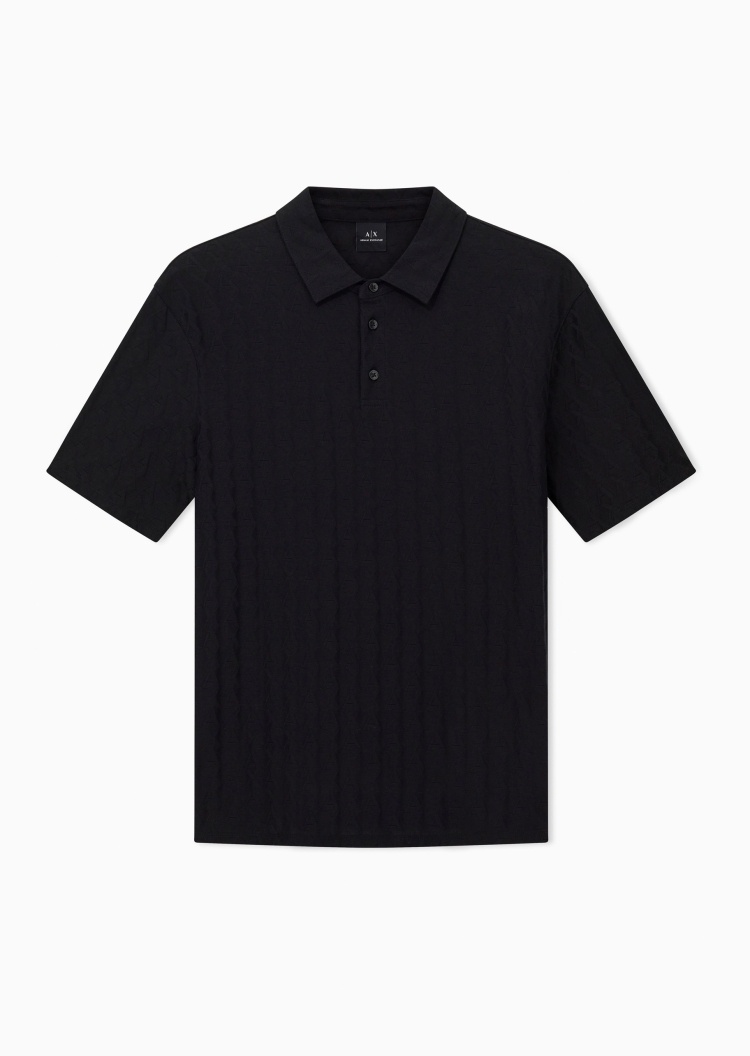 ARMANI EXCHANGE 男士丝光全棉合身短袖翻领Polo衫